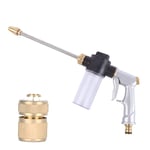 Hiqusc High Pressure Water Gun,High Pressure Power Washer Spray Nozzle,Wand For Garden Plant Watering Car Washing Window Nozzle (Water Sprayer and Adapter)