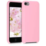 kwmobile TPU Silicone Case Compatible with Apple iPod Touch 6G / 7G (6th and 7th Generation) - Case Soft Flexible Protective Cover - Light Pink