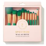 Spectrum brushes - 10 Piece Malachite make-up brush Set