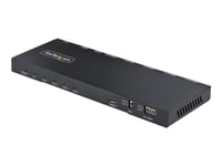 Startech.Com 4-Port Hdmi Splitter, 4K 60Hz Hdmi 2.0 Video, 1 In 4 Out Hdmi Splitter, 4K Hdmi Splitter W/Built-In Scaler, 3.5Mm/Optical Audio Port, Durable Metal Housing, Hdr/Hdcp - 1X4 Hdmi Display/Output Splitter (Hdmi-Splitter-44K60s) - Video/Audi