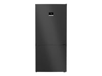 Bosch Serie | 8 KGP86AXB0N - Kylskåp/frys - bottenfrysskåp - Wi-Fi - bredd: 86 cm - djup: 81 cm - höjd: 186 cm - 621 liter - Klass B - borstad svart