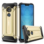 J&D Case Compatible for Motorola Moto G7 Power/Moto G7 Supra Case, Heavy Duty ArmorBox Dual Layer Shock proof Hybrid Protective Rugged Case for Moto G7 Power Case, Not for Moto G7/G7 Play/G7 Plus