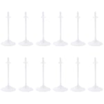NA 12Pcs Doll Stand Holder Transparent Stand Support Doll Display Rack For Dolls Accessories Adjustable Wrist 20cm