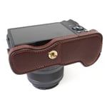 Canon EOS M6 kameraskydd läder koskinn - Kaffe