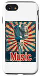 Coque pour iPhone SE (2020) / 7 / 8 Microphone chanteur vintage rétro chanteur