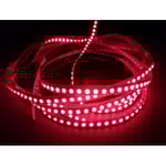 Röd 670 nm 4,8W/m 24V LED strip - 5m, IP20, 60 LED per. meter