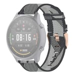 Beilaishi 22mm Stripe Weave Nylon Wrist Strap Watch Band for Xiaomi Mi Watch Color, Garmin Vivoactive 4 (Grey) replacement watchbands (Color : Grey)