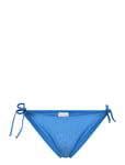 String Side Tie Cheeky Bikini Swimwear Bikinis Bikini Bottoms Side-tie Bikinis Blue Calvin Klein
