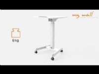 Mywall mobilt bord til laptop og andet - med tilt og hjul