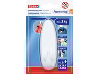 Tesa Powerstrips Xl Självhäftande Krok Oval Vit