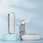 Rawrr Mini ventilateur USB, portable, à piles, silencieux, rechargeable, petit ventilateur de bureau, pliable, blanc