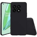 OnePlus 10 Pro Gummibelagd Mattsvart Silikon Skal med Kameraskydd Svart