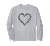 Coquette Heart Symbol of Love Valentines Day Roses Long Sleeve T-Shirt