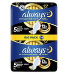 Always Ultra Sanitary Towels Secure Night Extra (Size 5) Wings x14 Pads