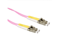 ACT 17 meter LSZH Multimode 50/125 OM4 fiber patch cable duplex with LC connectors