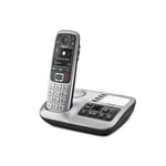 Téléphone Gigaset E 560 A sans fil avec haut-parleur et identification de l'appelant - Noir/Argent