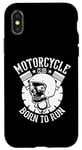 Coque pour iPhone X/XS Moto Club Born To Run Vintage Biker Rider