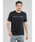 Nike Pro Dri Fit Mens T Shirt in Black Cotton - Size Small