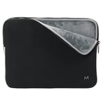 MOBILIS Housse à Mémoire de Forme pour Ordinateur 12.5-14", Pochette Protection PC/Notebook/Ultrabook jusqu'à 14", Laptop Sleeve Compatible MacBook Air/Pro 13.3", Noir/Gris