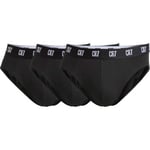 CR7 Cristiano Ronaldo Kalsonger 3P Basic Brief Svart bomull Large Herr