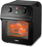 Tower T17065 Manual Air Fryer Oven with Rapid Air Circulation and 10 Preset Cook