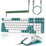 K3 Apex Pro Gaming Keyboard and Mouse Set + Coiled USB C Cable, Wired 98 Keys 6D