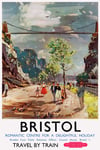 TU72 Vintage Romantic Bristol British Railways Travel Poster Re-Print - A3 (432 x 305mm) 16.5" x 11.7"