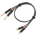 CORDIAL CABLES Câble audio double jack mono - RCA 60 cm CÂBLES AUDIO Essentials Jack