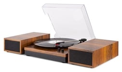 FYNDHÖRNAN: Fenton RP165 skivspelare - Set i trä, Retroskivspelare med Bluetooth och högtalare