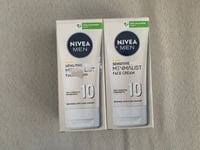 2 x Nivea Men SENSITIVE Pro Menmalist Face Cream 75ml BNIB FREEPOST