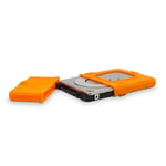 Fantec - Housse de protection pour HDD et SSD 2.5" - absorbe les vibrations les chocs et les coups - compatible avec station d'accueil- Housse en silicone orange