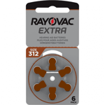 Hörapparatsbatteri Rayovac EXTRA, 312 brun (Prenumeration: Ingen prenumeration)