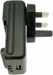 Mr. Gadget's Solutions External Mobile Phone Battery Desktop Charger Kit USB LCD