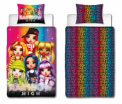 Rainbow High Kids Single Duvet Reversible Bedding Set Dolls Girls Quilt Cover