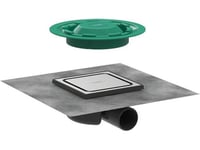 Hansgrohe Raindrain Spot Fyrkantigt Avlopp 150 X 150 Mm Borstat Rostfritt Stål