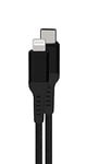 20W USB C to 8 Pin Cable, Fast Charging Cable Power Delivery Type C to 8 Pin Charger Nylon Braided for iPhone 12 Pro Max/11 Pro/X/XS/XR/iPad/AirPods, SE 3 2022, Air 4, Galaxy S20 S21 S22 (BLACK)