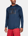 Under Armour Lighter Longer Po Hoodie - Blue Circuit Light Heather - XL