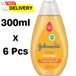 6 x 300ml Johnsons Baby Shampoo Sensitive Skin Pediatrician dermatologist tested