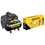 Stanley Fatmax 101/8/6SI DST 101/8/6 Silent Air Compresseur & Stanley Accessoires pour compresseur d’air, 9045671STN