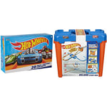 Hot Wheels Deluxe Stunt Box Giftable Set 15 Feet 36 Pieces Track Connectors and Curves, GGP93 & 20-Car Pack of 1:64 Scale Vehicles, Gift for Collectors & Kids Ages 3 Years Old & Up, DXY59