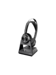 Voyager Focus 2 | On Ear Wireless headset | Microphone | Active noisereduction | Incl. Headset Stand