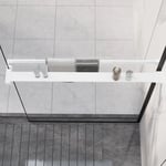 vidaXL Duschhylla för duschvägg vit 80 cm aluminium 153625