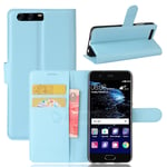 huawei Huawei P10 Lite PU Wallet Case Light Blue