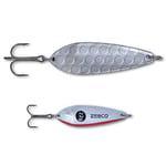 Zebco Premium Trophy Z-Slim Slim Blinker Fishing Lure Pike Bait with Sharp Treble Fishing Hooks for Predatory Fish Spinning Fishing, Silver/Red, 30g