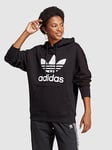 adidas Originals Trefoil Adicolor Sweatshirt Hoodie - Black, Black, Size 2Xs, Women