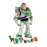 STAR CUTOUTS SP012 Buzz Lightyear Toy Story Cardboard Cutout Party Decorations With Six Mini Party Supplies, Multi Colour, Regular