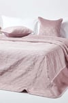 Luxury Quilted Velvet Bedspread Geometric Pattern Throw
