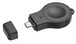 Mini trådløs oplader til Apple Watch - USB-C - Sort