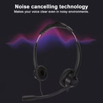 2.5mm Office Headset Freely Twistable Mic Noise Cancelling Clear Voice Binaural