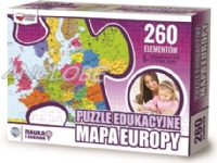 Zachem pedagogiskt pussel 260 element, karta över Europa (ZACH0064)